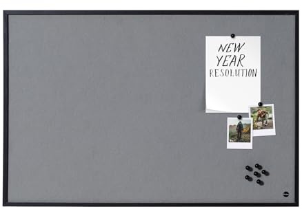 Bi-Office New Basic - Bacheca in feltro 385 x 285 mm nero