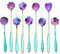 Flower Spoon Coffee Teaspoon Set, ESRISE Stainless Steel Tea Spoon Dessert Spoon for Christmas Gifts Birthday Gifts(Rainbow)