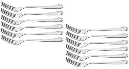 Otto Koning - Anna – Premium Stainless Steel Dinner Forks, Forks Set of 12, Mirror Polished, Classic Elegant Design.