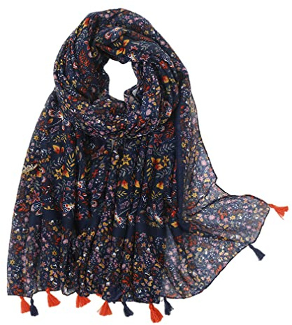 MAIRY Scarf for Women Ladies Lightweight Shawls and Wraps Wedding Scarves Print Floral Pattern Shawl Fashion Sunscreen Stole Scarfs M124