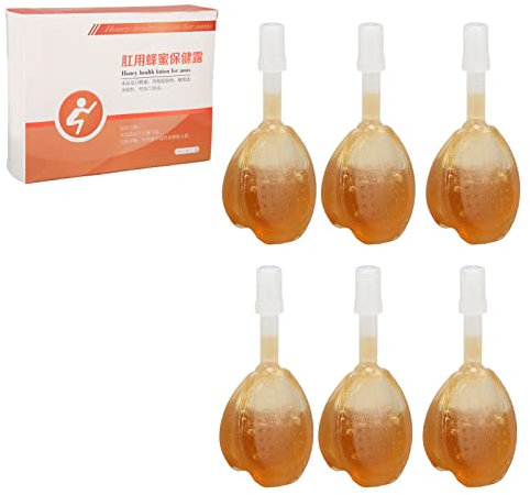 Luqeeg Liquid Glycerin Suppositories for Adult Constipation, 6 Suppositories, 7ml Each, Natural Stool Softener, Gentle Constipation Relief Honey Laxatives for Fast Constipation Relief in Minutes