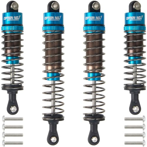 HobbyMarking Aluminum Oil Shocks Absorbers Damper Set For Tamiya BB-01 Chassis BBX 2WD Buggy RC Car Upgrade Parts #58719