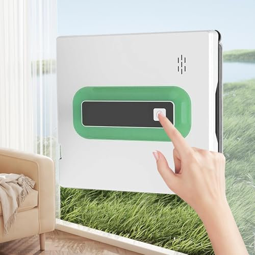 HENGCMM Robot lavavetri, Robot lavavetri Elettrico per Pulizia di Finestra, Potente Potenza di aspirazione 2500pa, lavavetri finestre con Telecomando per Uso Esterno e Interno