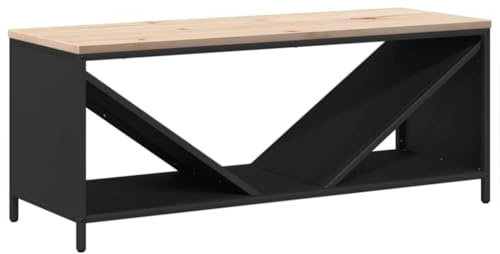 vidaXL Rastrelliera per Legna da Ardere con Piano Nera 100x40x60 cm, portalegna per caminetto, portalegna, Supporto per Legna da ardere