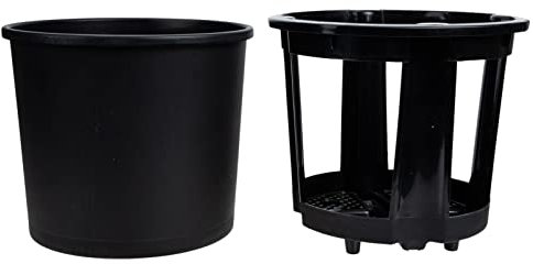 POPETPOP Potato Planting Bucket Ginger Peanut Planting Box Sturdy Reusable 2-Layer PP Material 29cm Upper Diameter 26.5cm Height 24cm Bottom Diameter Multi-Purpose Planter for Vegetables