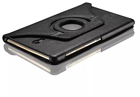 AKLiSa Custodia per Samsung Galaxy Tab S 8.4 SM-T700 SM-T705 Tablet PU Flip Cover Protettiva Copertura Copertura Protettiva Staffa Rotante 360 Gradi (nero)