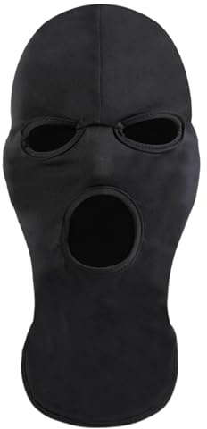 CVNRCLP Pasamontañas para hombre y mujer, licra fina, tres agujeros, máscara completa para moto, bicicleta, caza, ciclismo, gorro de esquí
