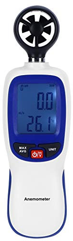 Asixxsix Anémomètre numérique, anémomètre extérieur sans Fil, avec Fonction de rétention des données pour mesurer la Vitesse du Vent et la température Planche à Voile Kiteflying Sailing