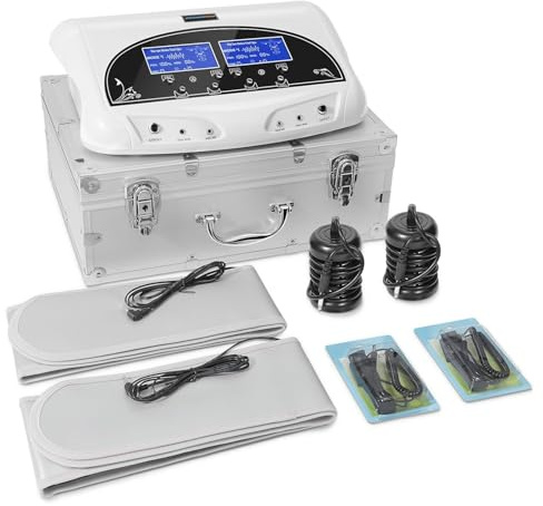 veicomtech Dual Ionic Foot Bath Detox Machine, Professional Ionic Foot Bath Spa Cleanse with 2 Waist Belts, 2 Arrays, 10 Liners (Black)