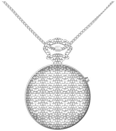 QIATKWH Deutsch sprechende Uhr，Einfach und einfach zu tragen Silber Taschenuhr