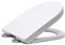 D Shape Toilet Seat, White Soft Close Toilet Seat with Adjustable Stainless Hinge Quick Release, Easy Top Fixing, Anti-Bacterial Toilet Seats Cover for Family Bathroom
