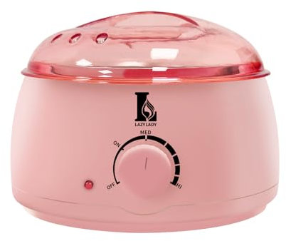LAZY LADY Elektrischer warmwachs haarentfernung professionelle, wachswärmer, wax maschine für Spa, Gesicht, Arme, Unterarme, Beine – 500 ml (Rosa)