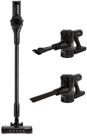 CREATE / Cyclone Force/Aspirateur Balai sans Fil 25.9V Noir/Puissance d'aspiration 23000 Pa, Fonctionnement sans Fil, Technologie Anti-enchevêtrement, jusqu'à 55 Minutes d'autonomie