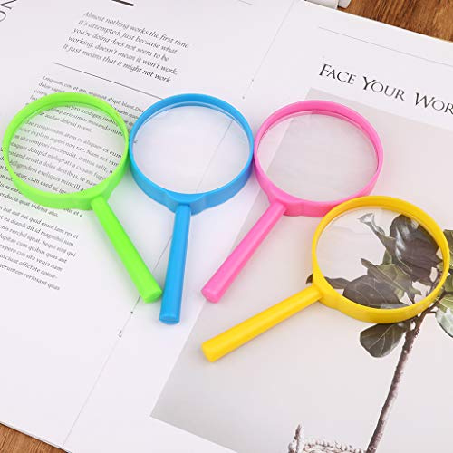 Christol 3X Handheld Magnifying Glass Shatterproof Reading Magnifier for Seniors & Kids 60mm Large Glass Magnifying Lens Gift