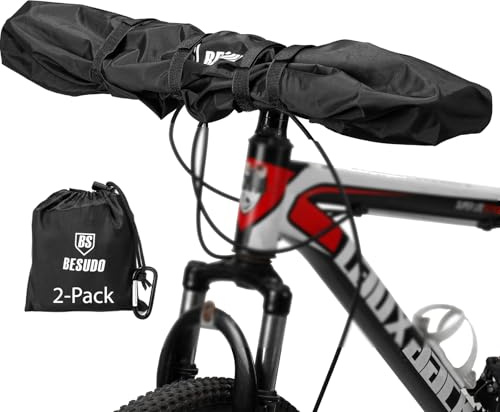Besudo Paquete de 2 fundas para manillar de bicicleta eléctrica, protección de transporte, cubierta protectora para manillar, cubierta para manillar de bicicleta, funda para manillar trasero,
