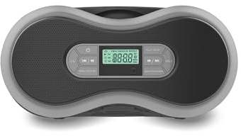 Core Innovations Portable Bluetooth CD Boombox with Digital FM Radio | Gray