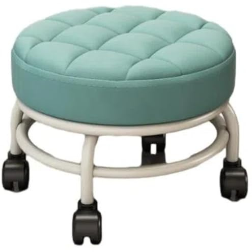 Générique Petit Tabouret à roulettes, Tabouret de pédicure, Tabouret Rotatif à 360°, Outils de puériculture, Utilisation Spa, Travail à Domicile, Tabouret Mobile à Faible Bruit (Beige)