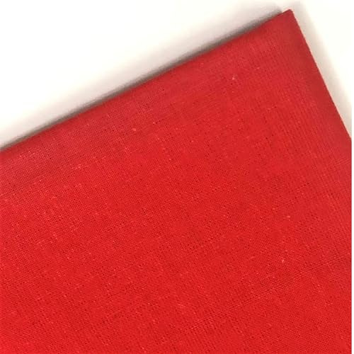 Premium Plain RED Cotton Fabric - 100% Pure Cotton Material for Versatile Use (10 Metre)