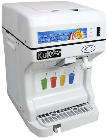 KUKOO Machine à Granité Broyeur de Glace Glace Pilée 250W 120KG/H Cuisine Fêtes