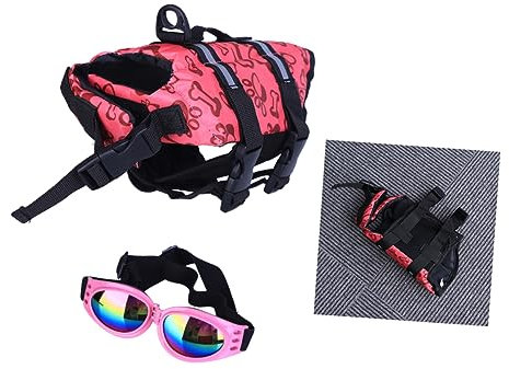 BESPORTBLE Rettungsweste Für Hunde Atmungsaktiv Und Schweißabsorbierend Mit Haltegriffen Für Einfachen Transport Schnellverschluss Für Spaziergänge Und