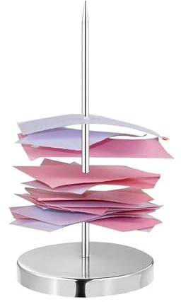 Pique-Note en Métal | Fourche Ticket de Caisse | Porte Mémo pour Factures | Vérifiez la broche | Porte-tickets de bureau | fourchette à billets à piquet pour restaurant, bureau, cuisine