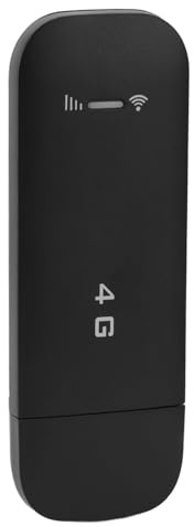 Dpofirs 4G LTE USB Dongle, 4G USB Portable WiFi Powered High Speed med SIM Card Slot för Europeiska för Mobiltelefoner (Svart)
