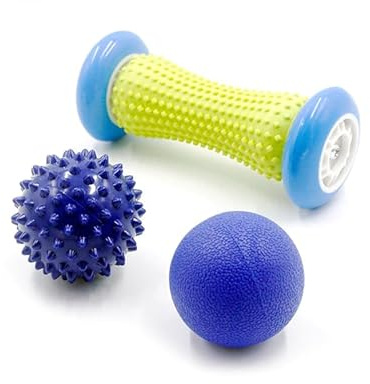 Rouleau de massage plantaire pour fasciite avec pointes et lacrosse la thérapie des douleurs mains jambes du dos récupération points déclenchement tissus réflexologie mobilité stimulation acupressure