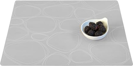 modern-twist 1.162 Silicone Table-Mat Set Pebbles White On Clear
