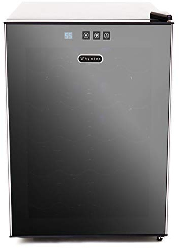 Whynter Wine Cooler, 20 Bottle, Thermoelectric Mirror Glass Door, WC-201TD