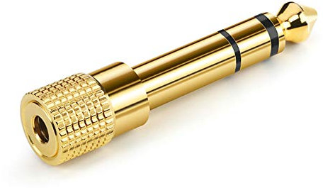 Ancable Klinke Adapter 3,5mm auf 6,35mm für Kopfhörer, Stereo 6,35mm Klinkenstecker auf 3,5mm Klinken Buchse Aux Audio Adapter für Kopfhörer Lautsprecher Keyboard amp