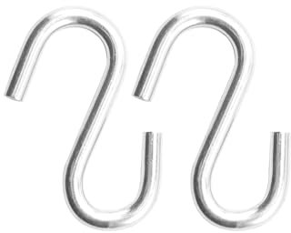 Bathonly Confezione da 2 ganci a S resistenti, 7,6 cm, antiruggine, grandi ganci a S per appendere, ganci per amaca, utensili da cucina appesi, capacità di carico 250 kg