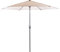 Alfresia 2.7 Metre Parasol - Round with Push Button Tilt, Outdoor Table Parasol Umbrella with Crank Handle, Garden Patio Sun Shade, Cream, Easy Assemble