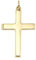 Lucchetta - kleines Kreuz aus 14-karätigem Gelbgold für Taufe, Erstkommunion, Firmung, ohne Kette, Goldanhänger Damen Herren 585 Echtgold | für Ketten (bis zu 4 mm) - hergestellt in Italien