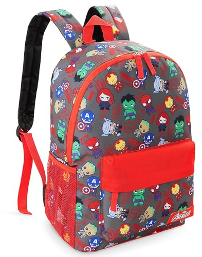 Marvel Spiderman Backpack for Kids Teenagers Avengers Rucksack School Bag Daypack Travel Bag for Days Out PE Sports Boys Gifts (Aop Avengers)
