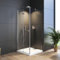 WDWRITTI Duschkabine 120x90 Eckeinstieg Dusche Scharniertür mit 90cm Seitenwand 6mm NANO Glas Höhe 185 cm