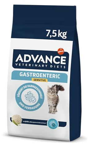 Advance Veterinary Diets Gastroenteric Sensitive, Cibo per Gatti con Problemi gastrointestinali, 7,5kg