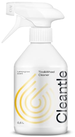 Cleantle Tire and Wheel Cleaner – Effective Cleaner for Rubber & Rim Surfaces, Foaming Formula for Dirt – Preps Tires for Dressing & Wheels for Protection – Safe and Easy to Use – 500ml Bottle