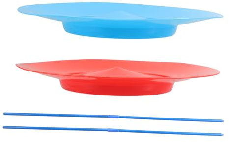 LOPUNER Ensemble De Jonglerie 2 Pièces avec Assiettes Rotatives Et Bâtons pour Garçon Et Filles Et Adultes Accessoires De Colorés pour Spectacles Et Performances Facile à Manipuler Jouets D'adresse