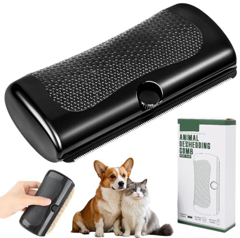 Brosse de soin pour animaux de compagnie, Brosse Chien Poil Court, Brosse Poils Morts pour Chiens et Chats, Pour Eliminer Efficacement des Tomentose Sous-poil Tangles, Pour Poils Longs et Courts