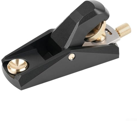 Pialla a blocco ad angolo basso – Pialla manuale compatta in alluminio con bocca regolabile per lavorazione del legno fai da te, modelli in miniatura e rifilatura fine (C)