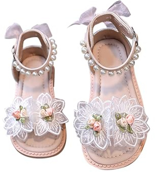 Générique Fille Blanc Orteils Séparés Sandales chaussures à fond souple petites sandales Fille Transparent Printemps Sandales (Red, 30.5 Little Child)