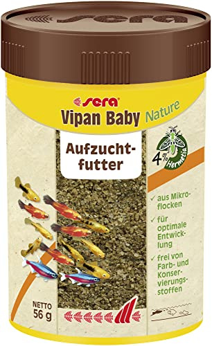 sera Vipan Baby Nature 100 ml (56 g) - Mikroflocken für Jungtiere, Jungfischfutter