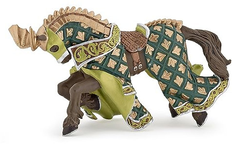 Papo -39923 -Cheval du Maître des armes cimier dragon -Le Médiéval - Fantastique - Figurine à collectionner -Figurine peinte à la main -Pour enfant - Filles et garçons - A partir de 3 ans