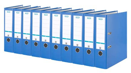 Elba Ordner A4, Smart Pro, 8 cm breit, Kunststoff außen, blau, 10 Stück