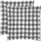 REDBEST Stuhlkissen, Stuhlauflage, Sitzkissen 2er- Pack Landhaus karo Nashville grau Größe 40x40x3 cm - strapazierstark, langlebig, angenehmer Sitzkomfort (weitere Farben)