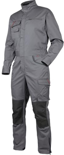 WÜRTH MODYF Overall Stretch X - professioneller Arbeitsoverall für Herren - Overall mit Knieschutztaschen - in der Größe L in Grau