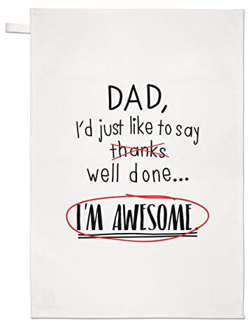 Gift Base Papa Bien Fait I'M Awesome Torchon Chiffon de Vaisselle