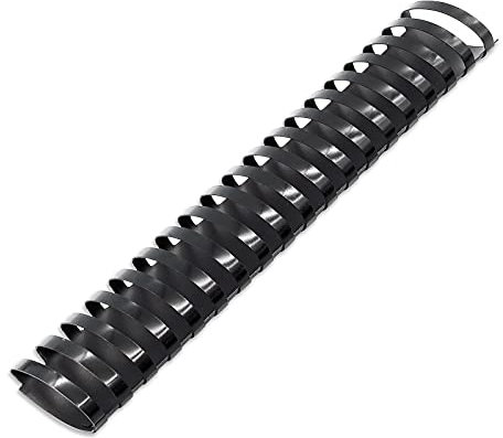 Binditek Plastic Binding Comb Spines, 2 Inch, 19 Ring, Black, 50 Packrs