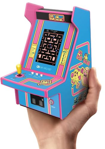 Micro Player PRO Ms. Pac-Man Retrogaming-Spiel 7 cm hochauflösender Bildschirm