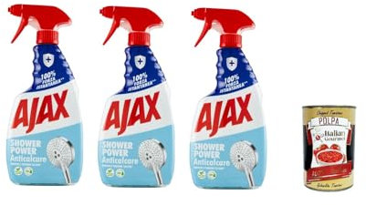Italian Gourmet E.R. Ajax Shower Power - Spray limpiador antical para ducha (600 ml, 400 g)